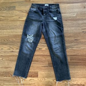 Kids/teen high rise straight leg jeans